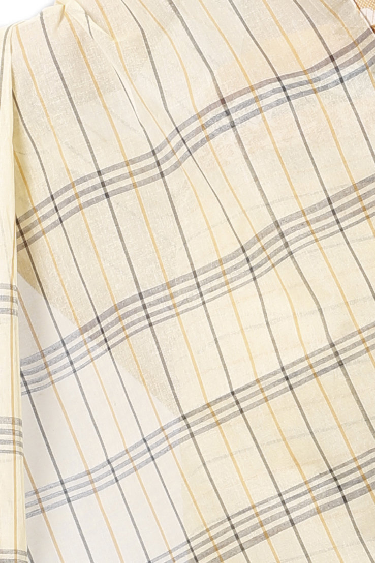 Yellow Pure Cotton Subha Tant Saree (1083)